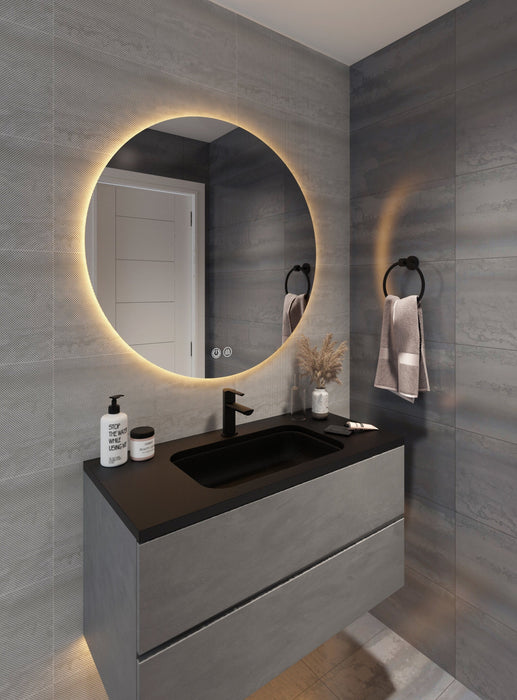 CIRCO Frameless Round Illuminated LED Mirror LUMIXE