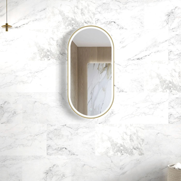 LED Noosa Metal Frame Mirror GOLD Otti Australia