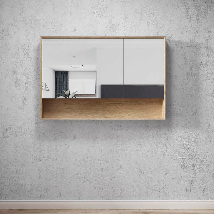 BYRON Shaving Cabinet 1200x800mm Natural Oak