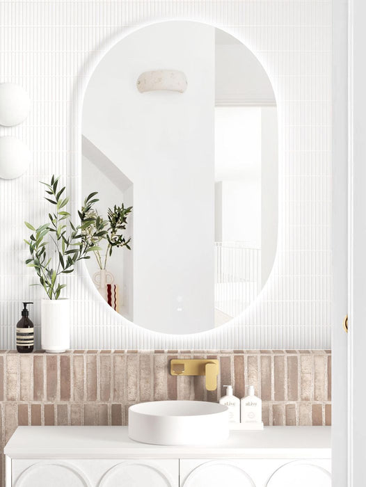 LED Noosa Oval Frameless Mirror 900x600mm