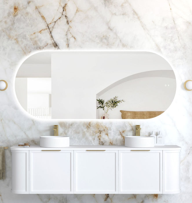 LED Noosa Oval Frameless Mirror 1800x750mm