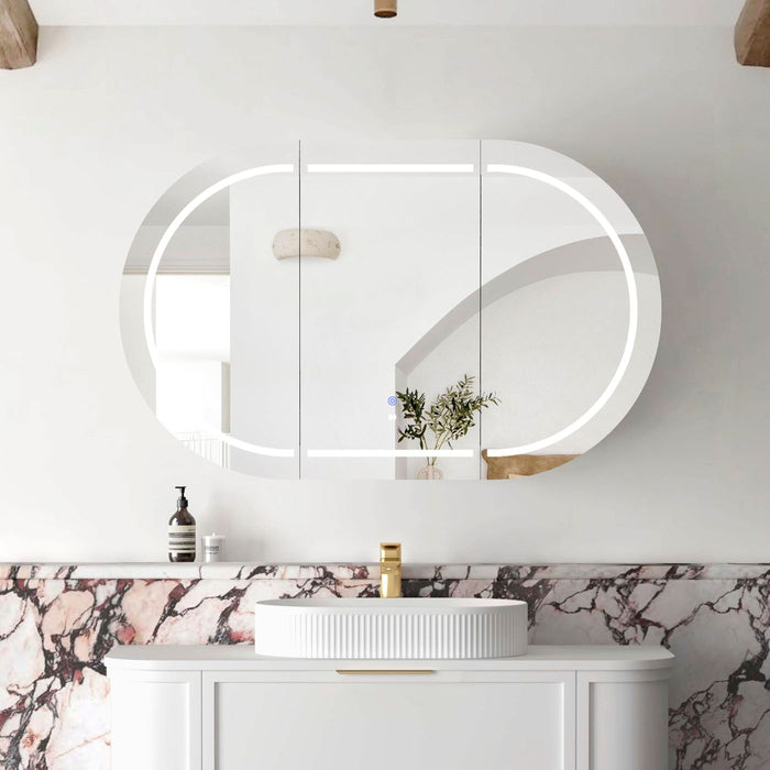 LED Bondi Shaving Cabinet Matte white 1200 x 750mm