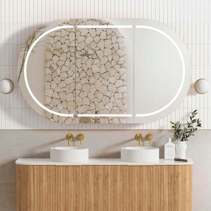 LED Bondi Shaving Cabinet Natural Oak 1500 x 900mm