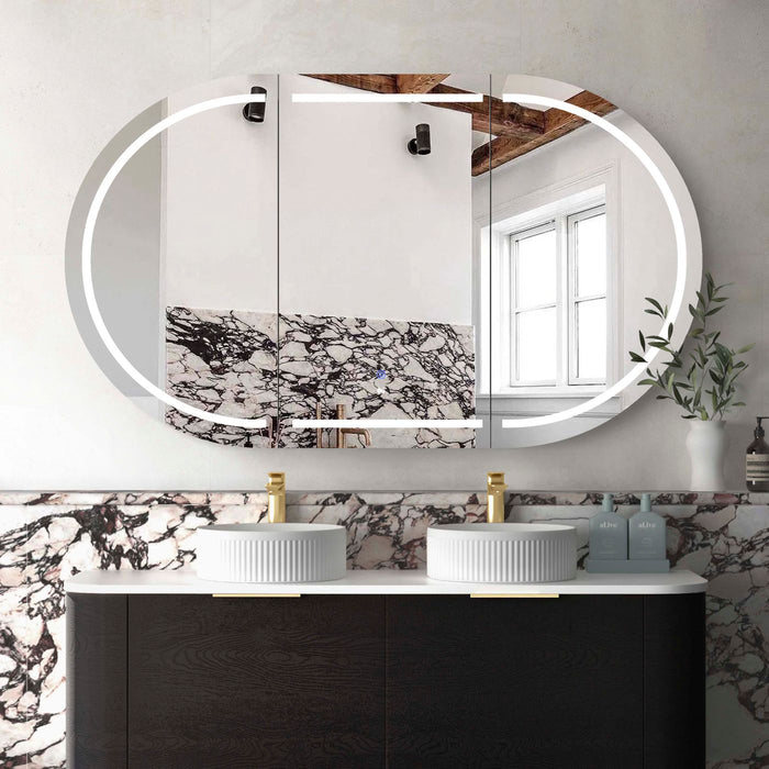 LED Bondi Shaving Cabinet Black Oak 1500 x 900mm
