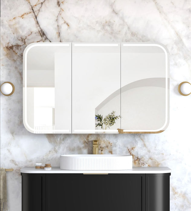 LED Newport Shaving Cabinet Black Oak 1200x750mm