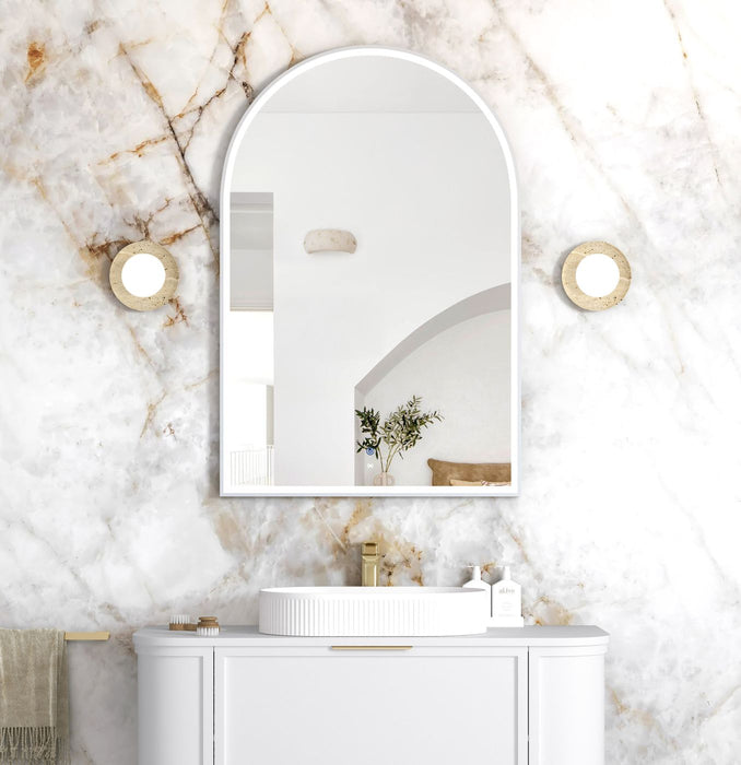 LED Archie Metal Frame Mirror White 1200x800mm