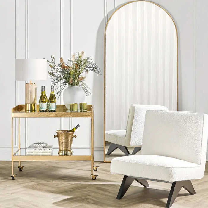 Archibald Floor Mirror – Gold Leaf