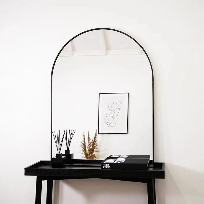 Aria Black Arch Framed Mirror Masterpiece Mirrors