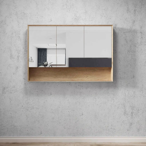 BYRON Shaving Cabinet 1200x800mm Natural Oak Otti Australia