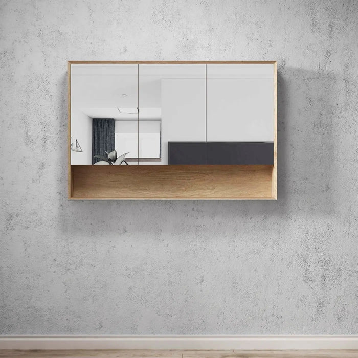 BYRON Shaving Cabinet 1200x800mm Natural Oak Otti Australia