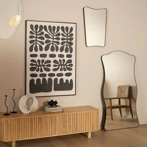 Bethany Floor Mirror Black Florabelle Masterpiece Mirrors
