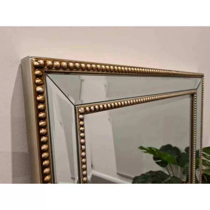 Blair Beaded Champagne Gold Mirror Masterpiece Mirrors