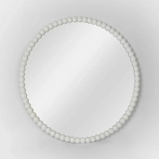 Bobbin Round Mirror White Florabelle Masterpiece Mirrors