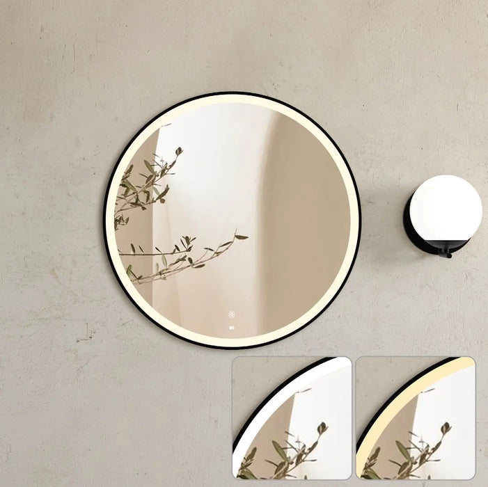 Bondi LED Black Framed Mirror 800mm Otti Australia