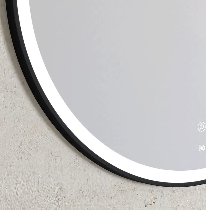 Bondi LED Black Framed Mirror 800mm Otti Australia