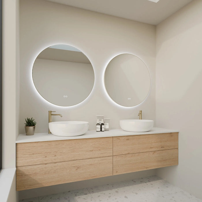 CIRCO Framed Round Illuminated LED Mirror LUMIXE