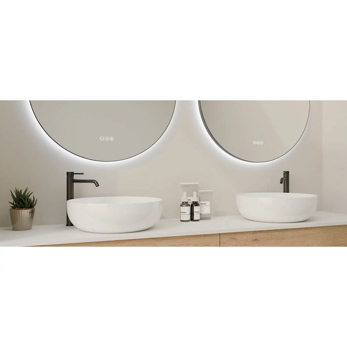 CIRCO Framed Round Illuminated LED Mirror LUMIXE