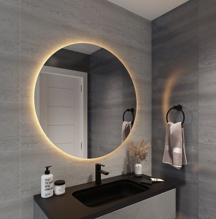 CIRCO Frameless Round Illuminated LED Mirror LUMIXE