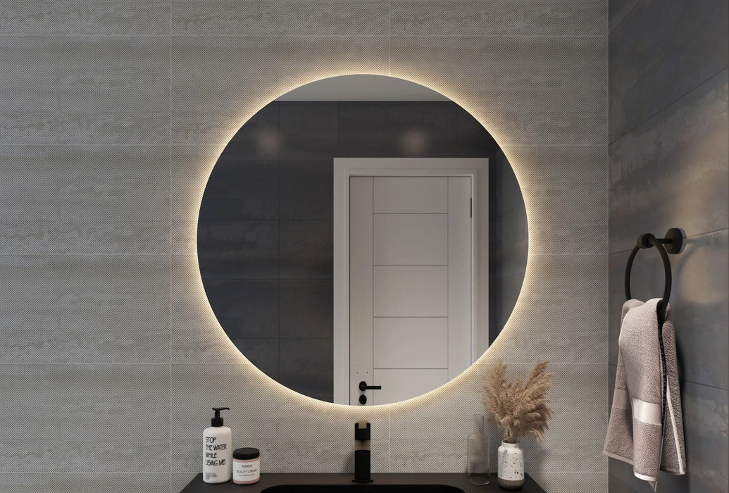 CIRCO Frameless Round Illuminated LED Mirror LUMIXE