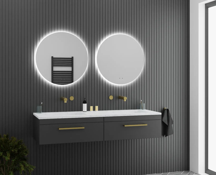 CIRCO Frameless Round Illuminated LED Mirror LUMIXE