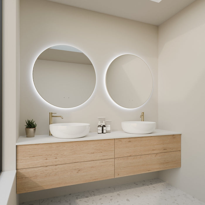 CIRCO Framed Round Illuminated LED Mirror LUMIXE