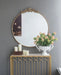 DIA ROUND MIRROR GOLD Florabelle