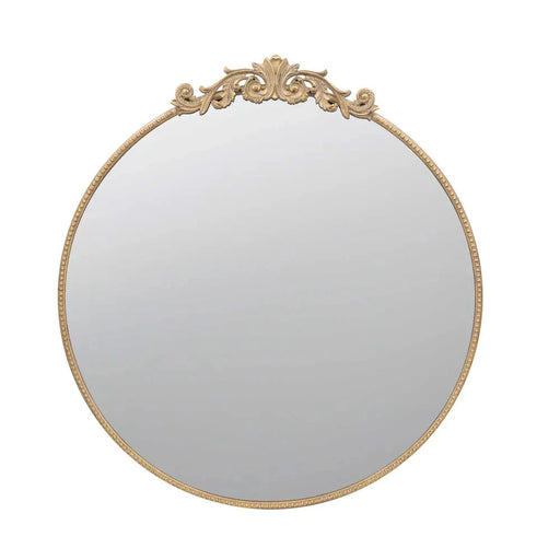 DIA ROUND MIRROR GOLD Florabelle