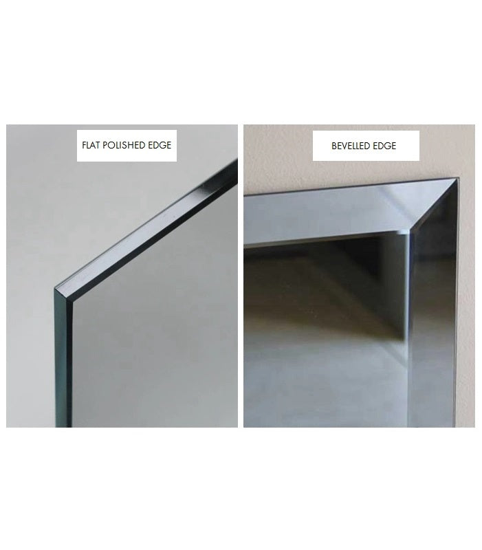Custom cut to size mirror with clean cut, polished or beveled edges ...