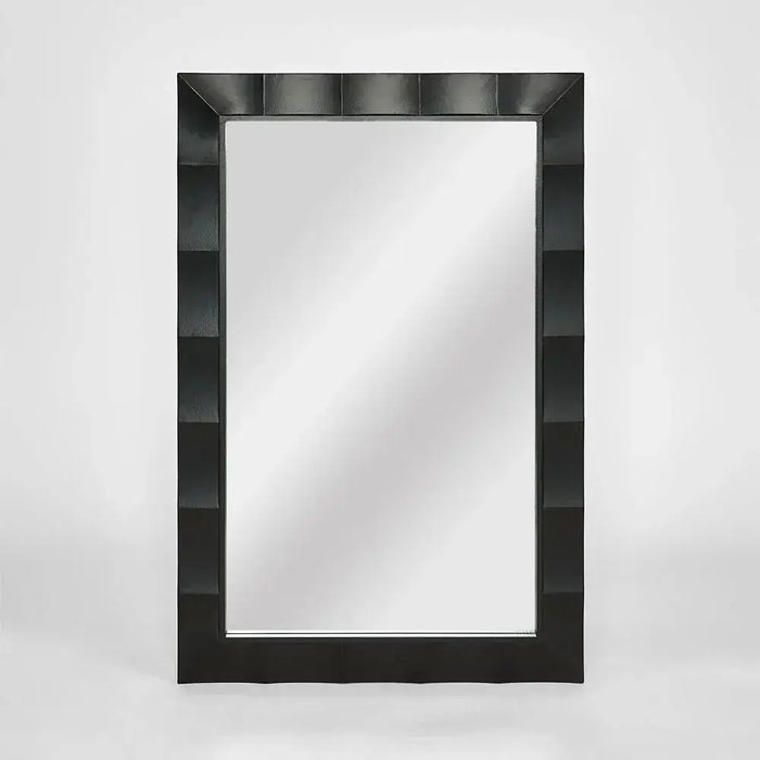 Facet Rectangle Mirror Black