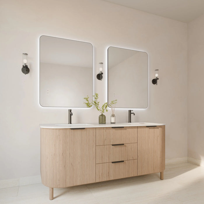 Framed ASTA backlit LED Rectangle Mirror Lumixe