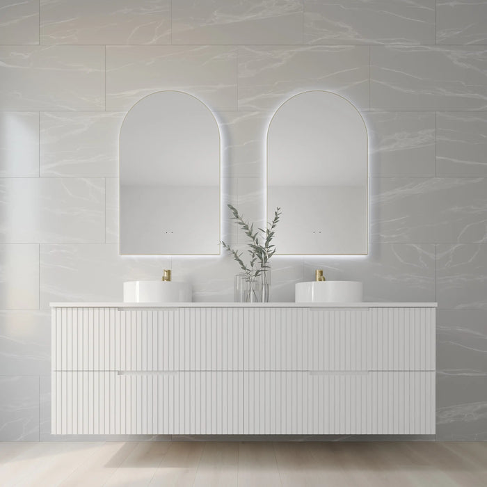 Framed AURA Backlit Arch LED Mirror Lumixe