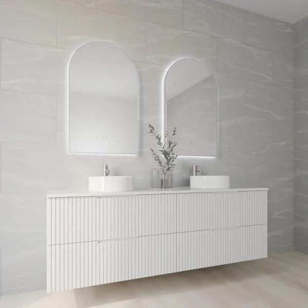 Framed AURA Backlit Arch LED Mirror Lumixe