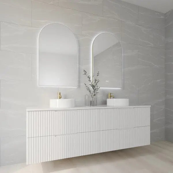 Framed AURA Backlit Arch LED Mirror Lumixe
