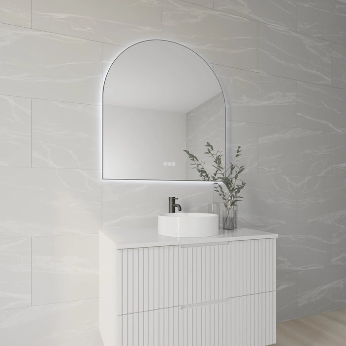 Framed AURA Backlit Arch LED Mirror Lumixe