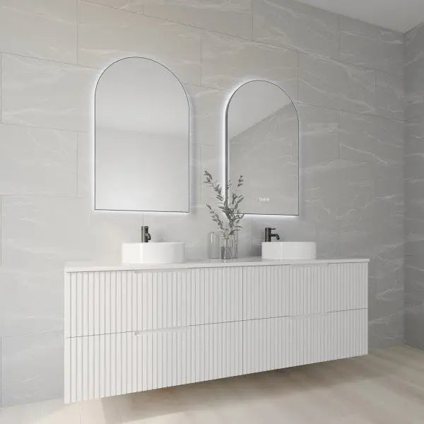 Framed AURA Backlit Arch LED Mirror Lumixe