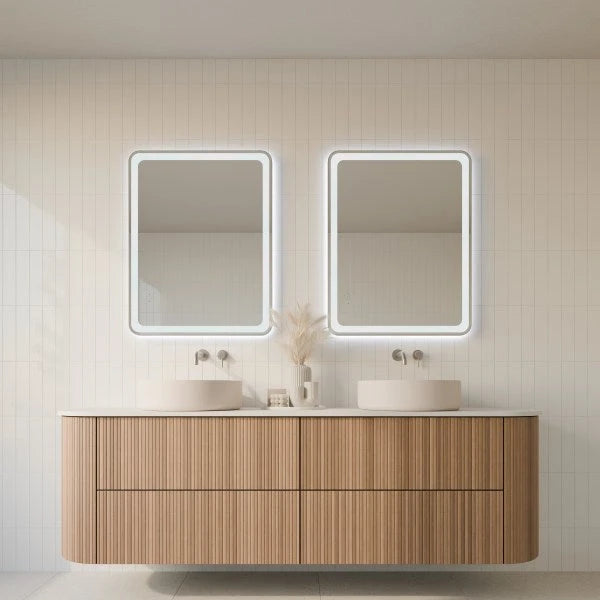 Framed LUME Rectangle front and back lit LED mirror