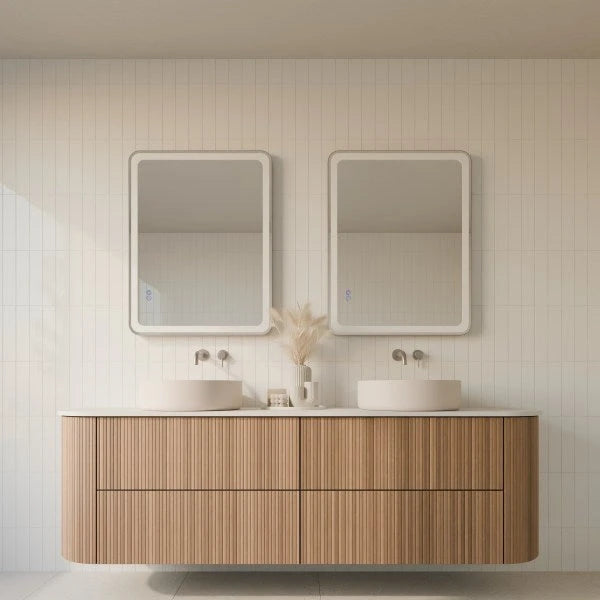 Framed LUME Rectangle front and back lit LED mirror