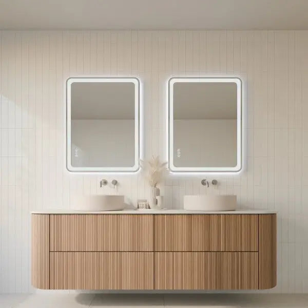 Framed LUME Rectangle front and back lit LED mirror LUMIXE