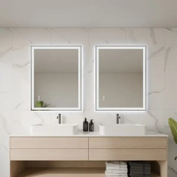 Framed NEXUS Rectangle front and back lit LED Mirror LUMIXE