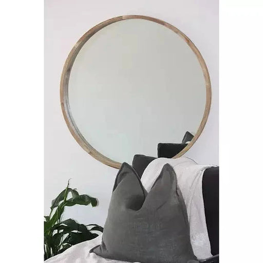 Harper Natural Round Mirror Masterpiece Mirrors