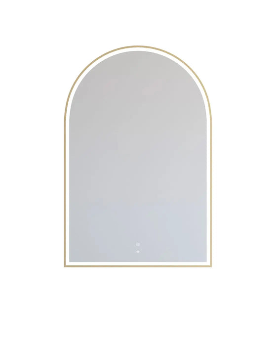 LED Archie Metal Frame Mirror Gold 1200x800mm Otti Australia