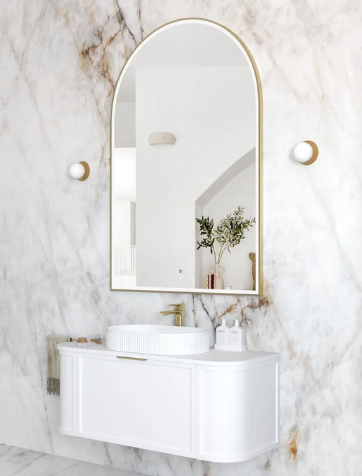 LED Archie Metal Frame Mirror Gold 1500x1000mm Otti Australia