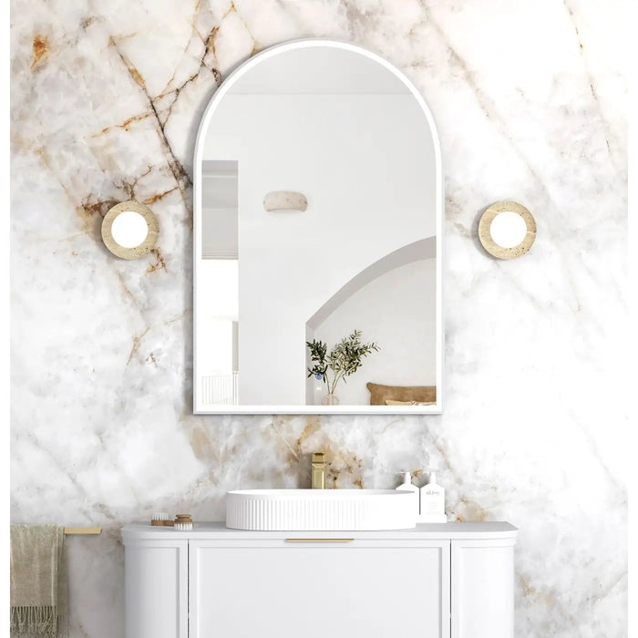 LED Archie Metal Frame Mirror White 1200x800mm Otti Australia