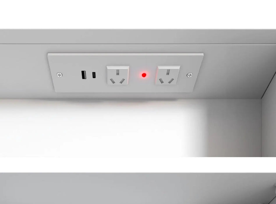 LED Archie Shaving Cabinet Matte White 900 x 600mm Otti Australia