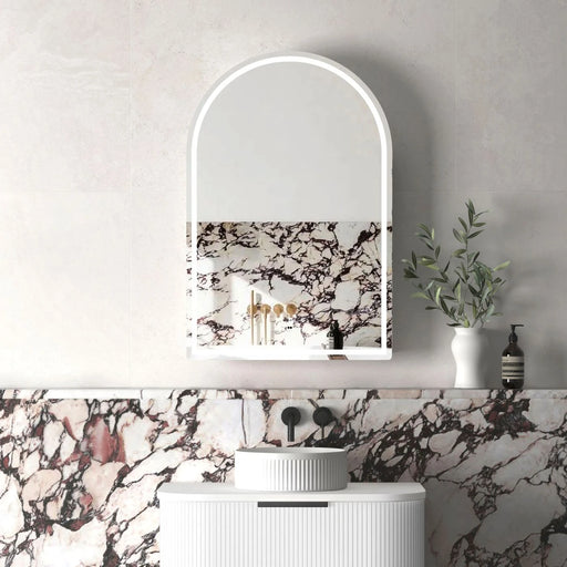 LED Archie Shaving Cabinet Matte White Otti Australia