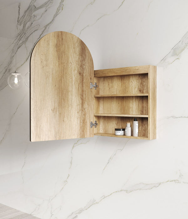 LED Archie Shaving Cabinet Natural Oak Otti Australia