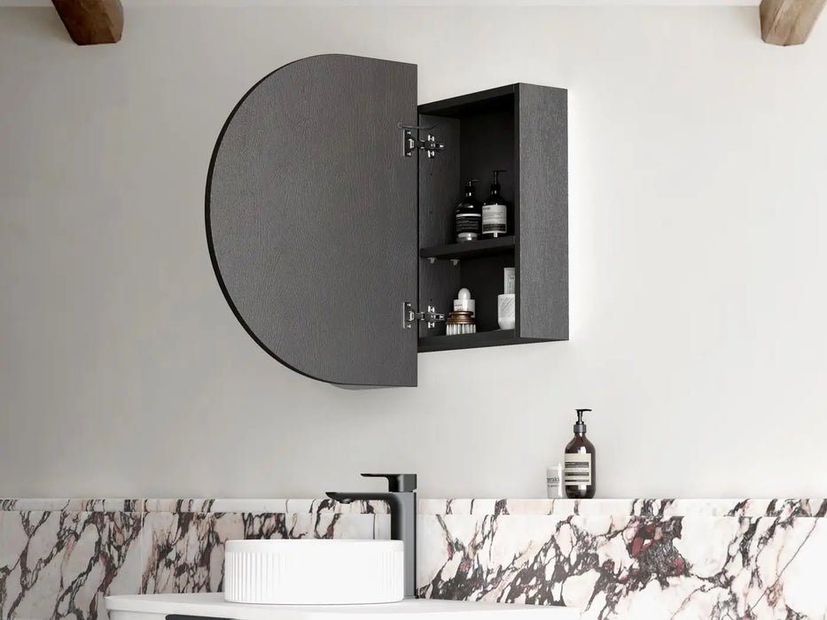 LED Bondi Shaving Cabinet Black Oak 900 x 600mm Otti Australia
