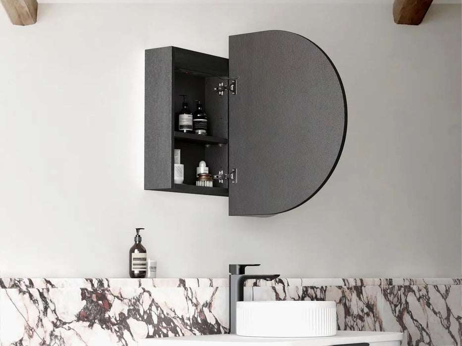 LED Bondi Shaving Cabinet Black Oak 900 x 600mm Otti Australia