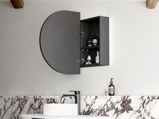 LED Bondi Shaving Cabinet Black Oak 900x600 Otti Australia