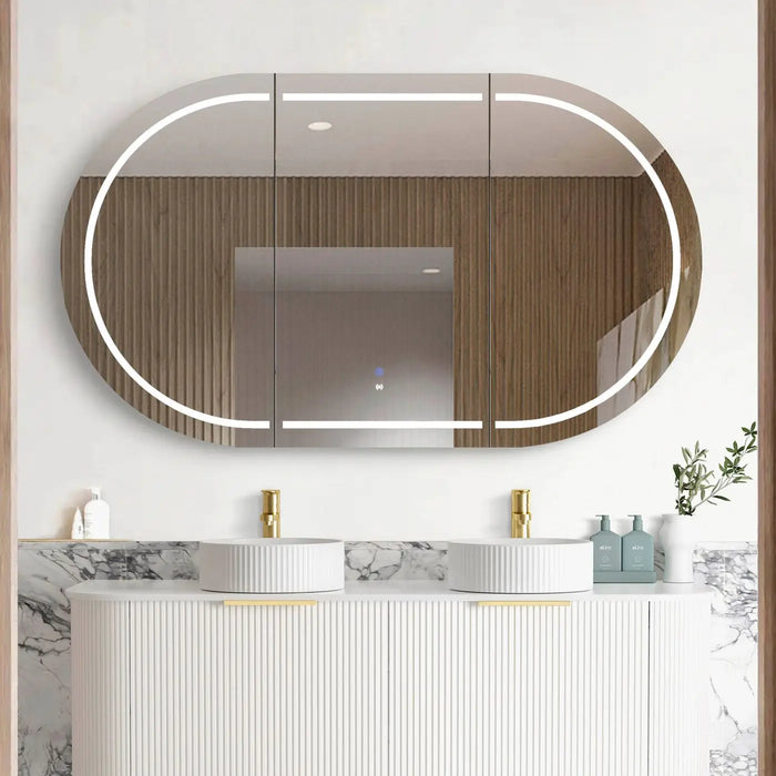 LED Bondi Shaving Cabinet Matte White 1500 x 900mm Otti Australia